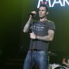 Adam Levine du groupe Maroon 5 - Concert NRJ Music Tour à Paris, le 20 octobre 2014