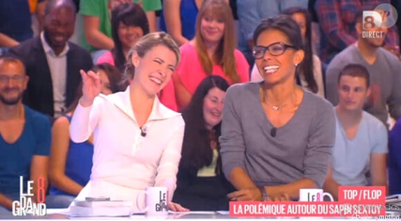Audrey Pulvar et Elisabeth Bost - Fou rire autour d'une histoire de plug anal dans Le Grand 8 sur D8 le 20 octobre 2014