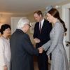 Le prince William et Kate Middleton reçoivent le président de la république de Singapour Tony Tan Keng Yam et sa femme Mary Chee Bee Kiang au "Royal Garden Hotel" à Londres. Le 21 octobre 2014