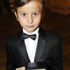 Exclusif - Maël, 8 ans, le fils de Michel Ferracci, porte les alliances - Mariage de Michel Ferracci et Emilie Dequenne à la mairie du 10e arrondissement, le samedi 11 octobre 2014 à Paris.