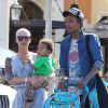 Amber Rose, Wiz Khalifa et leur fils Sebastian à Calabasas, Los Angeles, le 17 mars 2014.