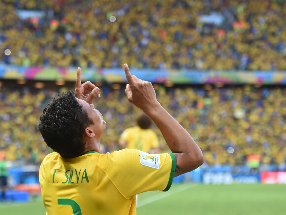 Thiago Silva lors du quart de finale face à la Colombie lors de la Coupe du monde brésilienne à Fortaleza, le 4 juillet 2014