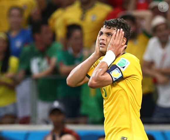 Thiago Silva, lors du match entre le Brésil et le Mexique, lors de la Coupe du monde 2014 au Statium Castelao de Fortaleza, le 17 juin 2014