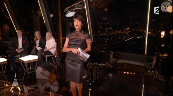 L'animatrice Alessandra Sublet : divine dans sa première de Un soir à la tour Eiffel, sur France 2, le mercredi 1er octobre 2014
