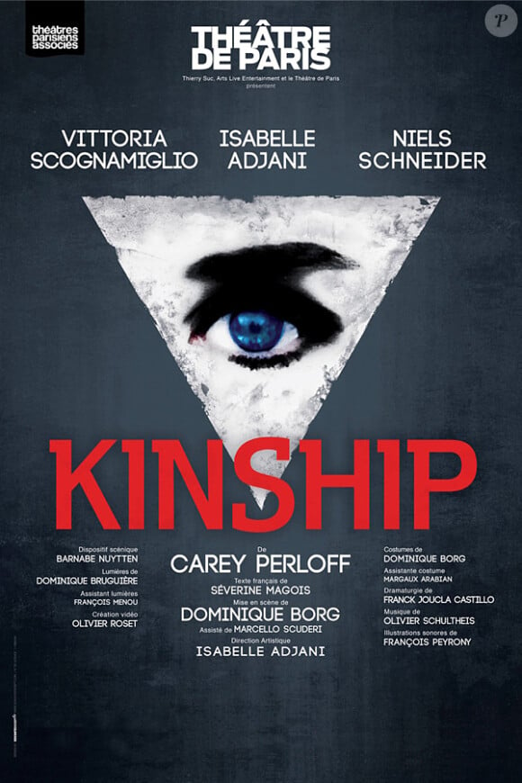 L'affiche du spectacle Kinship avec Isabelle Adjani