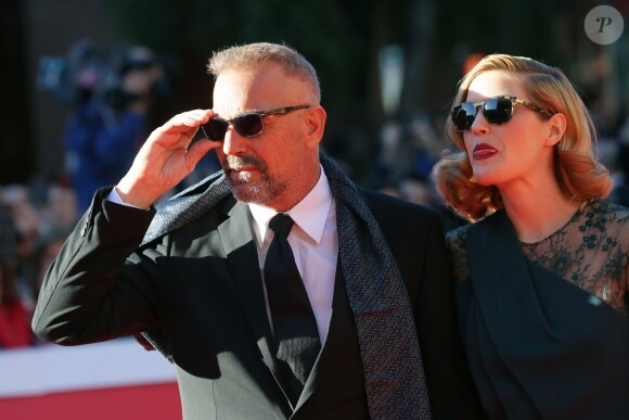 Kevin Costner et sa fille Lily à la première de Black and White à Rome, le 24 octobre 2014.