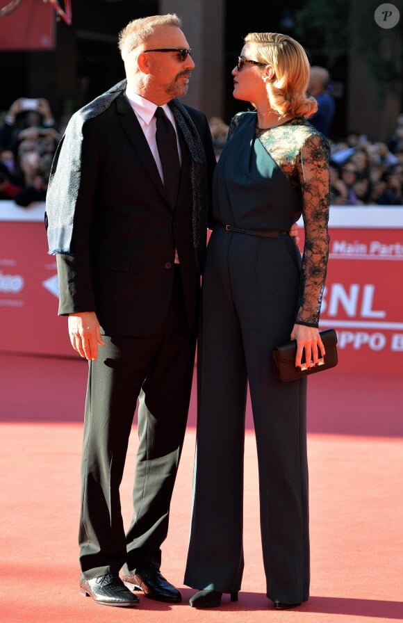 Kevin Costner et sa fille Lily au 9e Festival de Rome, le 24 octobre 2014.