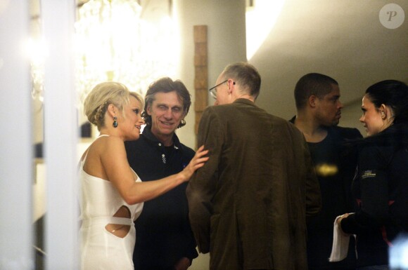 Pamela Anderson lors de l'inauguration du Allstar Bar à Sandviken en Suède, le 24 octobre 2014.