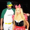 Paris Hilton arrivant à la soirée Halloween organisée par la marque Casamigos Tequila à Los Angeles, le 24 octobre 2014.