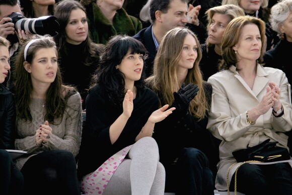Daughter of Princess Caroline of Monaco Charlotte Casiraghi gave birth to a baby boy she had with actor and comedian Gad Elmaleh at the Princess Grace Hospital in Monaco on Tuesday it was reported on Wednesday December 18. File photo : Charlotte Casiraghi, Alysson Paradis, Vanessa Paradis and Sigourney Weaver attend Chanel's Haute-Couture Spring-Summer 2007 collection presentation held at 'Le Grand Palais', in Paris, France, on January 23, 2007. Photo by Khayat-Nebinger-Orban-Taamallah/ABACAPRESS.COM18/12/2013 - Paris