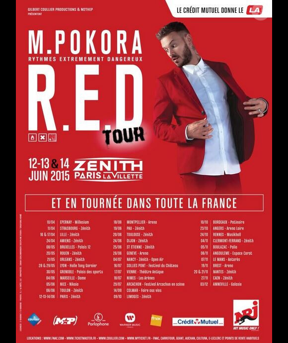 M. Pokora en tournée dans toute la France en 2015
