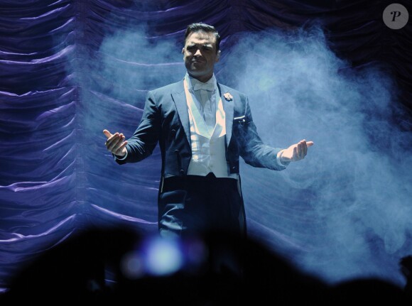 Robbie Williams à Prague, le 26 avril 2014.