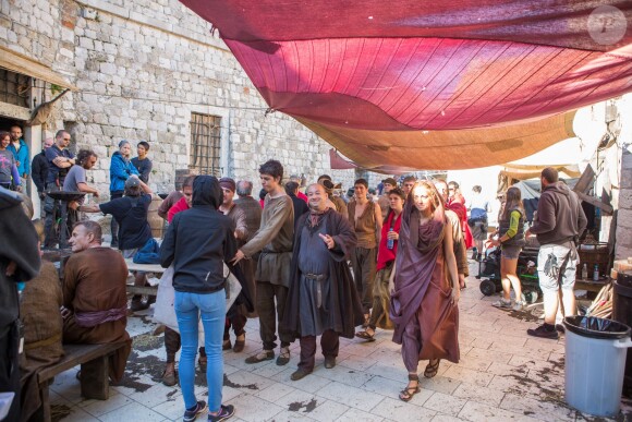 Sur le tournage de la saison 5 de "Game of Thrones" en Croatie, septembre 2014.