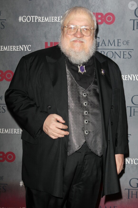 George R.R. Martin (auteur de la saga) - Première de la saison 4 de "Game of Thrones" à New York, le 18 mars 2014.