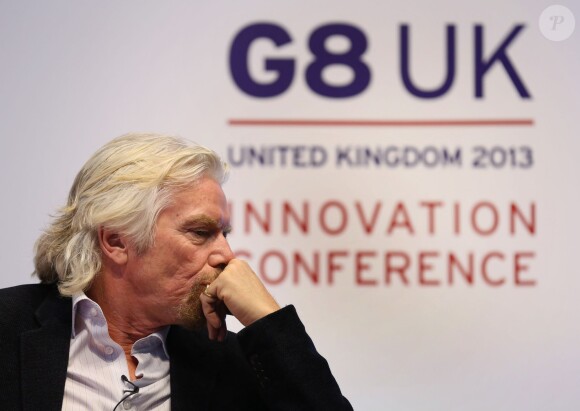 Sir Richard Branson, lors du G8 de l'innovation, au Siemens Crystal Building de Londres, le 14 juin 2013