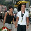 Fernando Alonso et son éposue Raquel del Rosario sur le Tour de France à Monaco le 4 juillet 2009