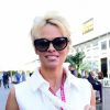 Pamela Anderson dans le paddock du Grand Prix des Etats-Unis à Austin, le 1er novembre 2014
