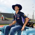 Daniel Ricciardo lors de la parade des pilotes du Grand Prix des Etats-Unis à Austin, le 2 novembre 2014