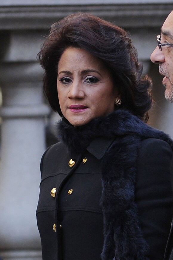 Candida Montilla aux funérailles du créateur Oscar de la Renta, le 3 novembre 2014 à New York.