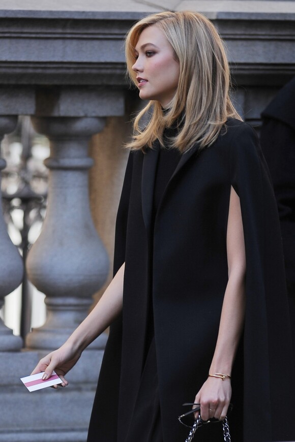 Karlie Kloss aux funérailles du créateur Oscar de la Renta, le 3 novembre 2014 à New York.