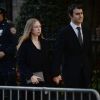 Chelsea Clinton et Marc Mezvinsky aux funérailles du créateur Oscar de la Renta, le 3 novembre 2014 à New York.