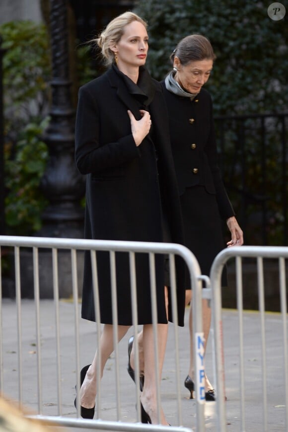 Lauren Santo Domingo aux funérailles du créateur Oscar de la Renta, le 3 novembre 2014 à New York.