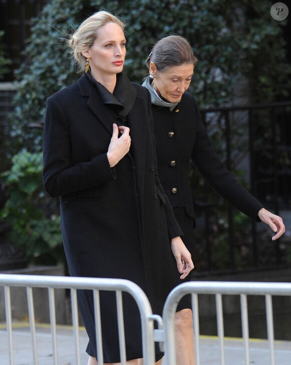 Karolina Kurkova aux funérailles du créateur Oscar de la Renta, le 3 novembre 2014 à New York.