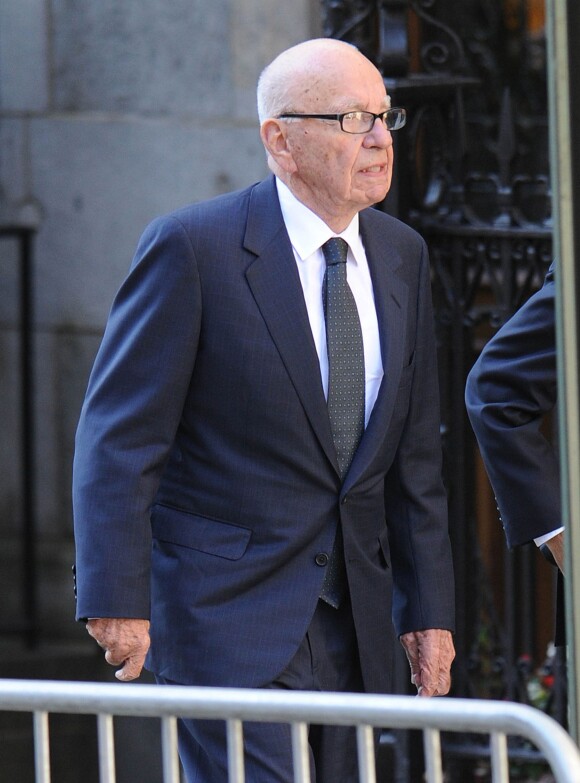 Rupert Murdoch aux funérailles du créateur Oscar de la Renta, le 3 novembre 2014 à New York.