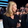 François Hollande et Karine Charbonnier sur le plateau de l'émission En direct avec les Français sur TF1 à Aubervilliers, le 6 novembre 2014