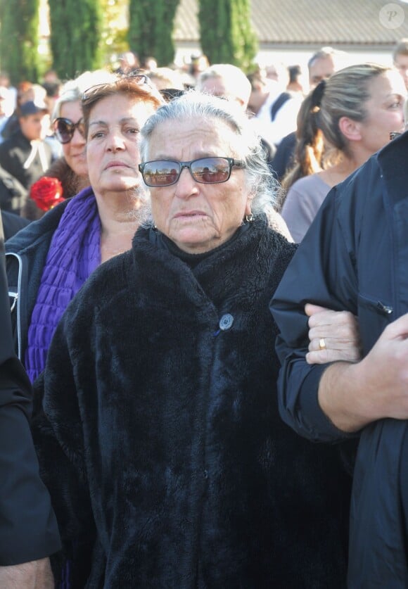 La soeur de Manitas de Plata - Obsèques de Manitas de Plata, célèbre guitariste de la musique gitane et du flamenco, en présence de sa famille et d'un millier de personnes au funérarium et au cimetière de Grammont, à Montpellier, le 8 novembre 2014.