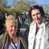 Lili Baliardo, soeur des trois Gipsy Kings et Anne-Yvonne Le Dain, députée - Obsèques de Manitas de Plata, célèbre guitariste de la musique gitane et du flamenco, en présence de sa famille et d'un millier de personnes au funérarium et au cimetière de Grammont, à Montpellier, le 8 novembre 2014.