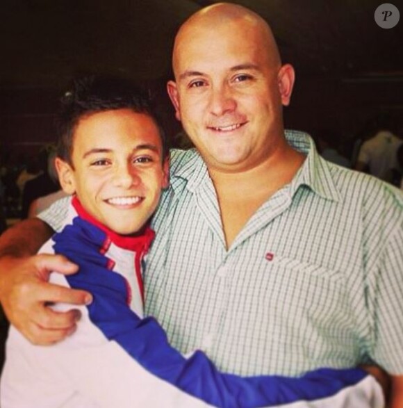 Tom Daley et son père Robert. Photo postée le 27 mai 2014.