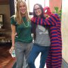 Tallulah Willis en compagnie de sa mère Demi Moore et de sa soeur Scout LaRue, le 11 novembre 2014.