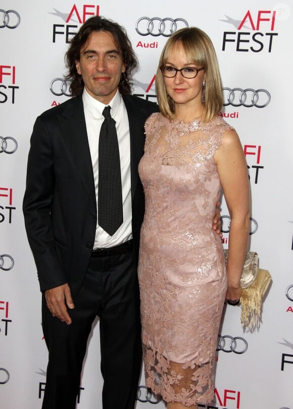 Carlo Ponti et sa femme Andrea Meszaros Ponti - Soirée hommage à Sophia Loren lors du AFI FEST à Hollywood, le 12 novembre 2014.