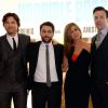 Jason Bateman, Charlie Day, Jennifer Aniston et Jason Sudeikis - Première du film "Horrible Bosses 2" à Londres, le 12 novembre.