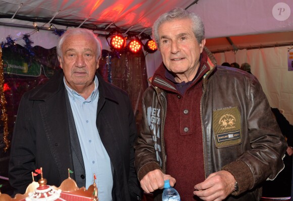 Exclusif - Marcel Campion et Claude Lelouch - Hommage aux musiques de film de Jean-Paul Belmondo à l'occasion de l'inauguration du marché de Noël 2014 sur les Champs-Elysées à Paris, le 14 novembre 2014.