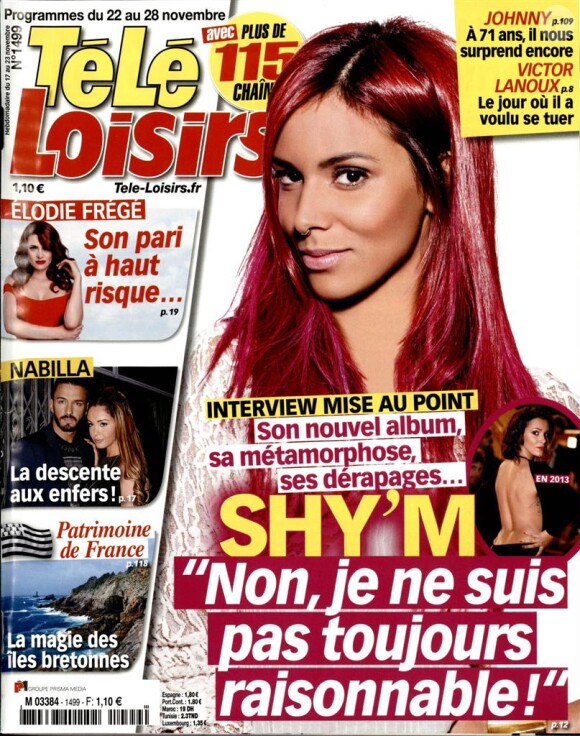 Magazine Télé-Loisirs du 22 au 28 novembre 2014.