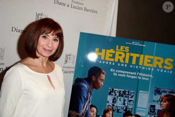 Ariane Ascaride lors de l'avant-première du film Les Héritiers à Paris le 17 novembre 2014