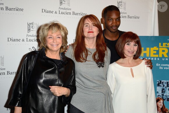 Daniele Thompson, Marie-Castille Mention-Schaar, Ahmed Drame et Ariane Ascaride lors de l'avant-première du film Les Héritiers à Paris le 17 novembre 2014