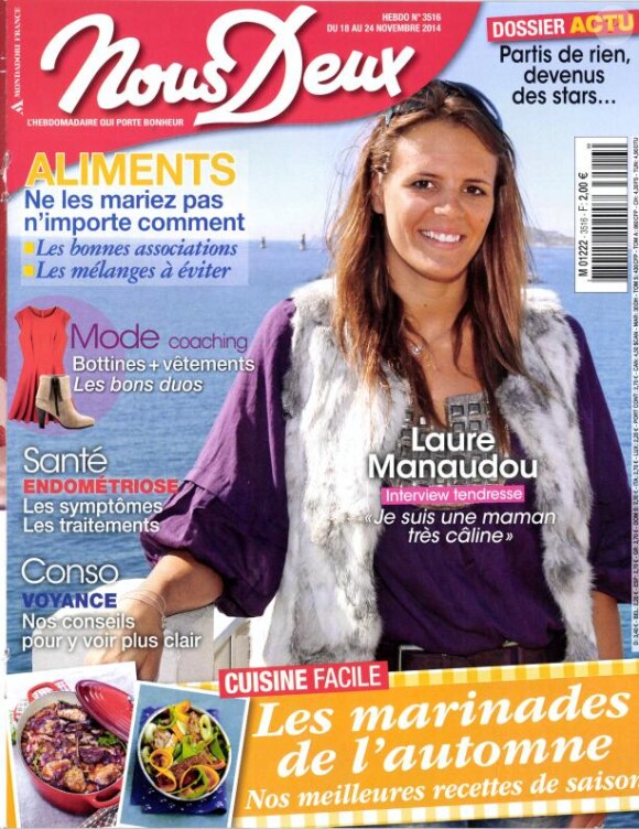 Laure Manaudou en couverture de Nous Deux du 18 novembre 2014