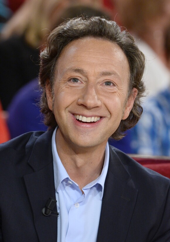 Stéphane Bern - Enregistrement de l'émission "Vivement Dimanche" spéciale Les enfants du Top 50, le 8 octobre 2014.