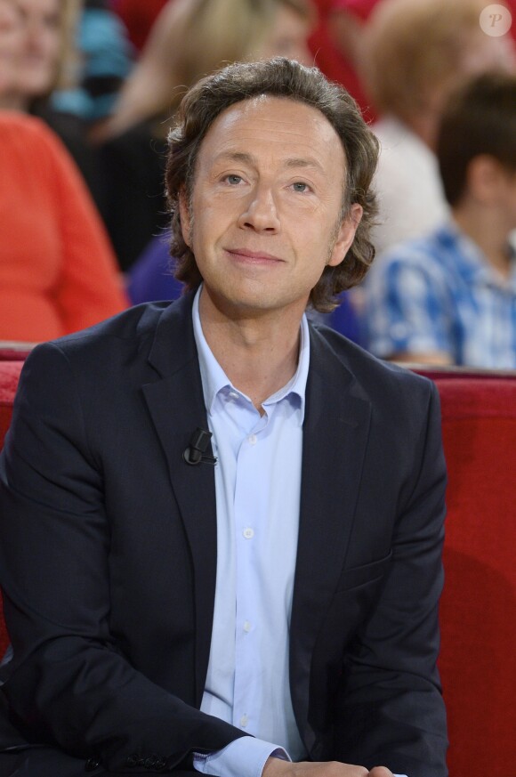 Stéphane Bern - Enregistrement de l'émission "Vivement Dimanche" spéciale Les enfants du Top 50, le 8 octobre 2014.