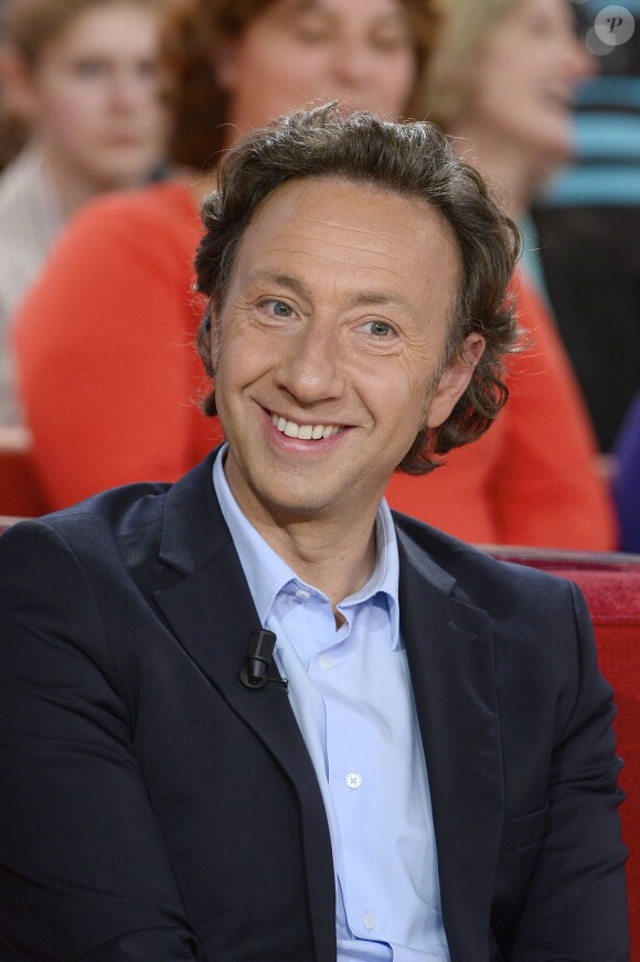 Stéphane Bern - Enregistrement de l'émission "Vivement Dimanche" spéciale Les enfants du Top 50, le 8 octobre 2014.