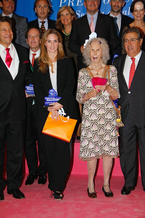 Cayetana Fitz-James Stuart, 18e duchesse d'Albe, lors des Solidarity Awards à Séville le 21 octobre 2013. La flamboyante aristocrate est morte le 20 novembre 2014 à l'âge de 88 ans.