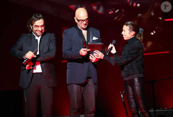 André Manoukian, Pascal Obispo - Les Grands Prix de La Sacem 2014 à l'Olympia à Paris le 24 novembre 2014.