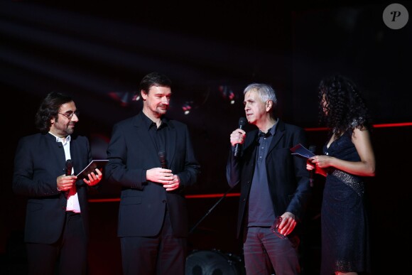André Manoukian, Stéphane Moucha, Aïda Touihri - Les Grands Prix de La Sacem 2014 à l'Olympia à Paris le 24 novembre 2014.