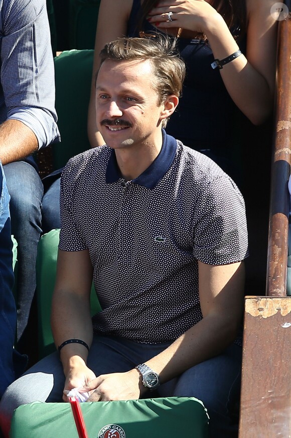 Martin Solveig - People dans les tribunes de Roland Garros lors de la Coupe Davis. Le 12 septembre 2014