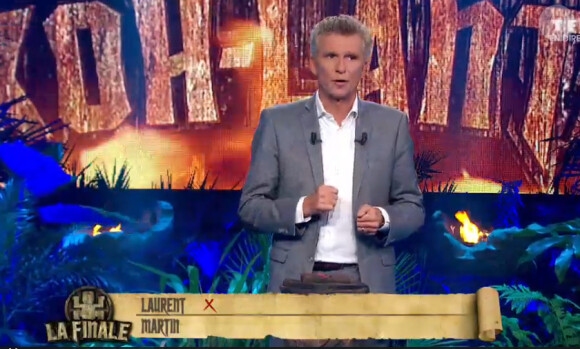 Denis Brogniart - Finale de "Koh-Lanta 2014" sur TF1. Vendredi 21 novembre 2014.
