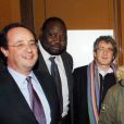  François Hollande, Michel Boujenah, Malek Bouhti, Yvan Attal, Dominique Sopo et Patrick Bruel à Paris le 23 janvier 2006.  