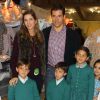 La princesse Margarita avec son mari le prince Louis de Bourbon et leurs enfants Eugenia, Luis et Alfonso le 22 novembre 2014 à Madrid lors de la vente caritative Rastrillo Nuevo Futuro, au profit de l'association qui vient en aide aux orphelins.